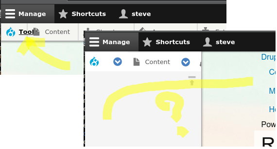 Admin Toolbar not rendering correctly when enable "flex"