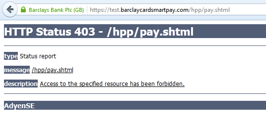 HTTP STATUS 403