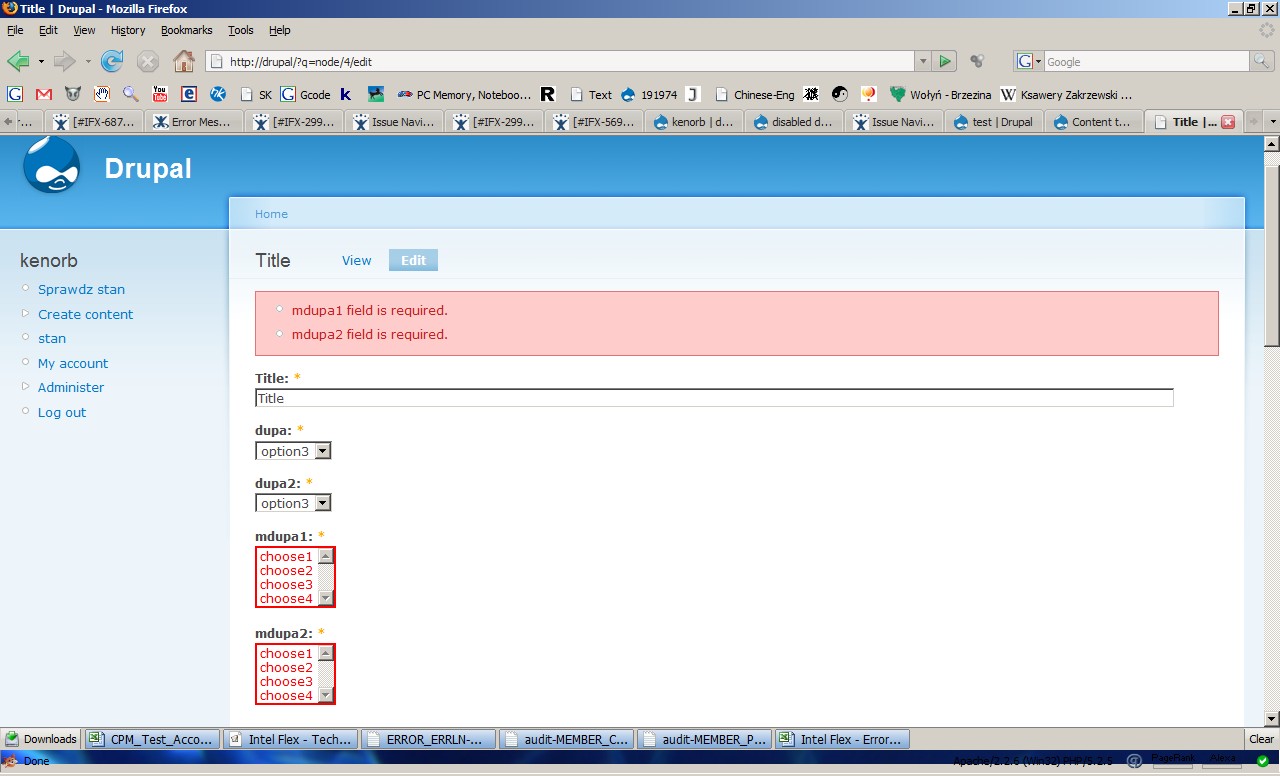 values of disabled multiple select (dropdown) and checkbox are invalid