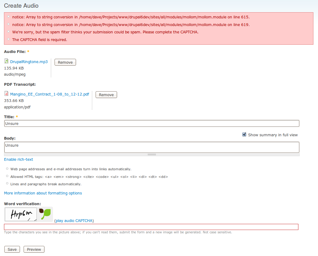enable use of mollom for any form 245682 drupal org drupal form set error