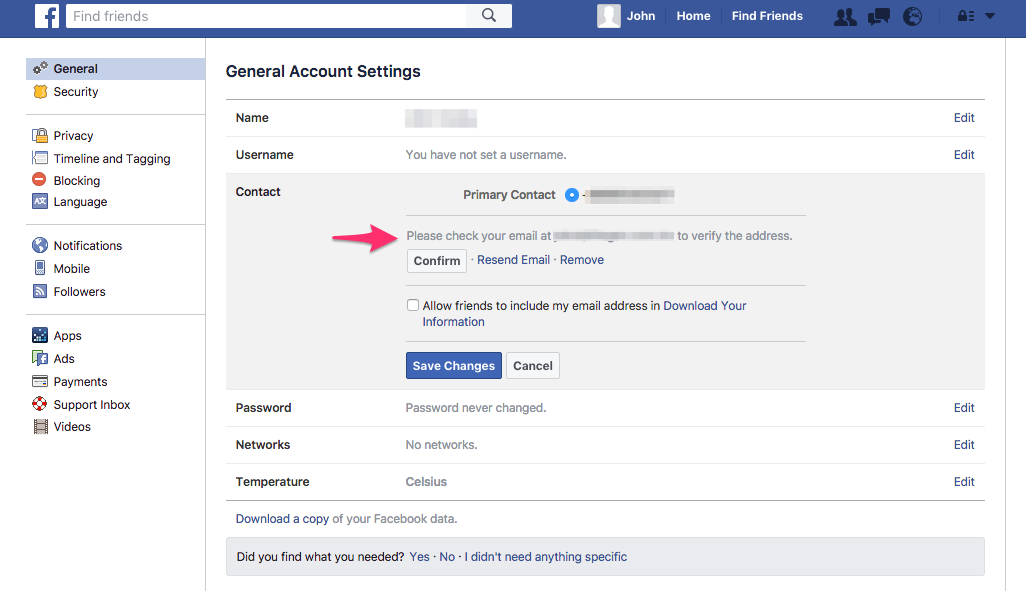 login not working if email address is not confirmed on facebook address