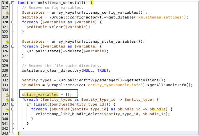 fix all unused variables 2907587 drupal org
