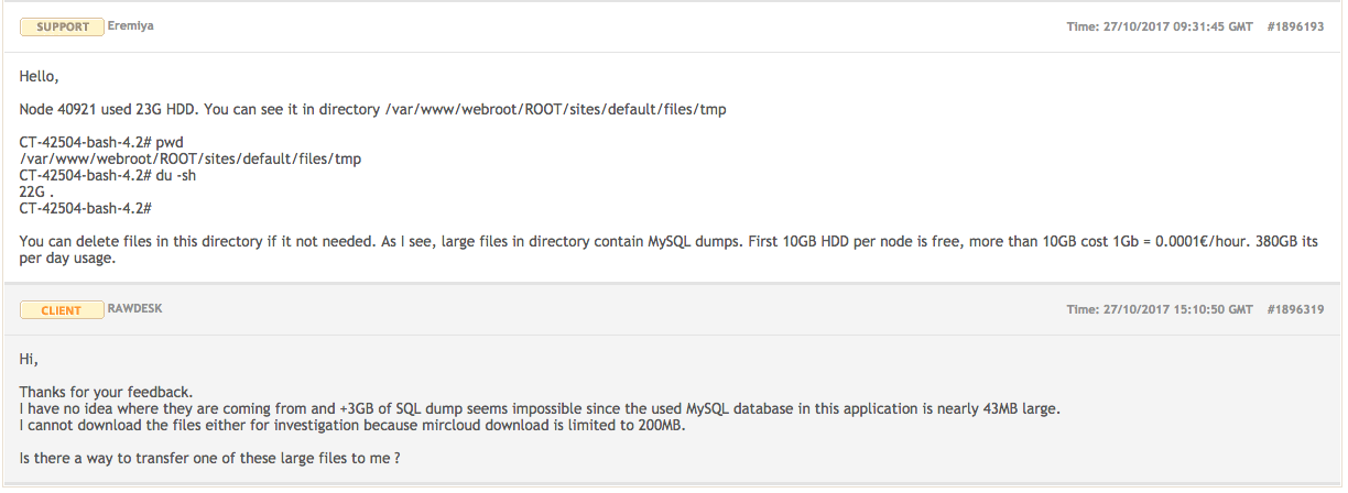 module is leaving huge 3gb files in tmp directory 2919308