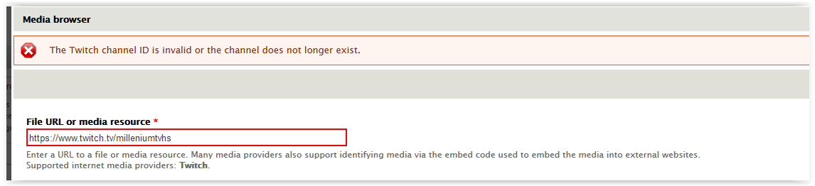 The Twitch Channel Id Is Invalid Or The Channel Does Not Longer Exist Drupal Org