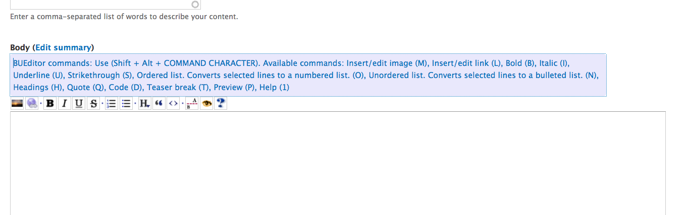 BUEditor discoverability.