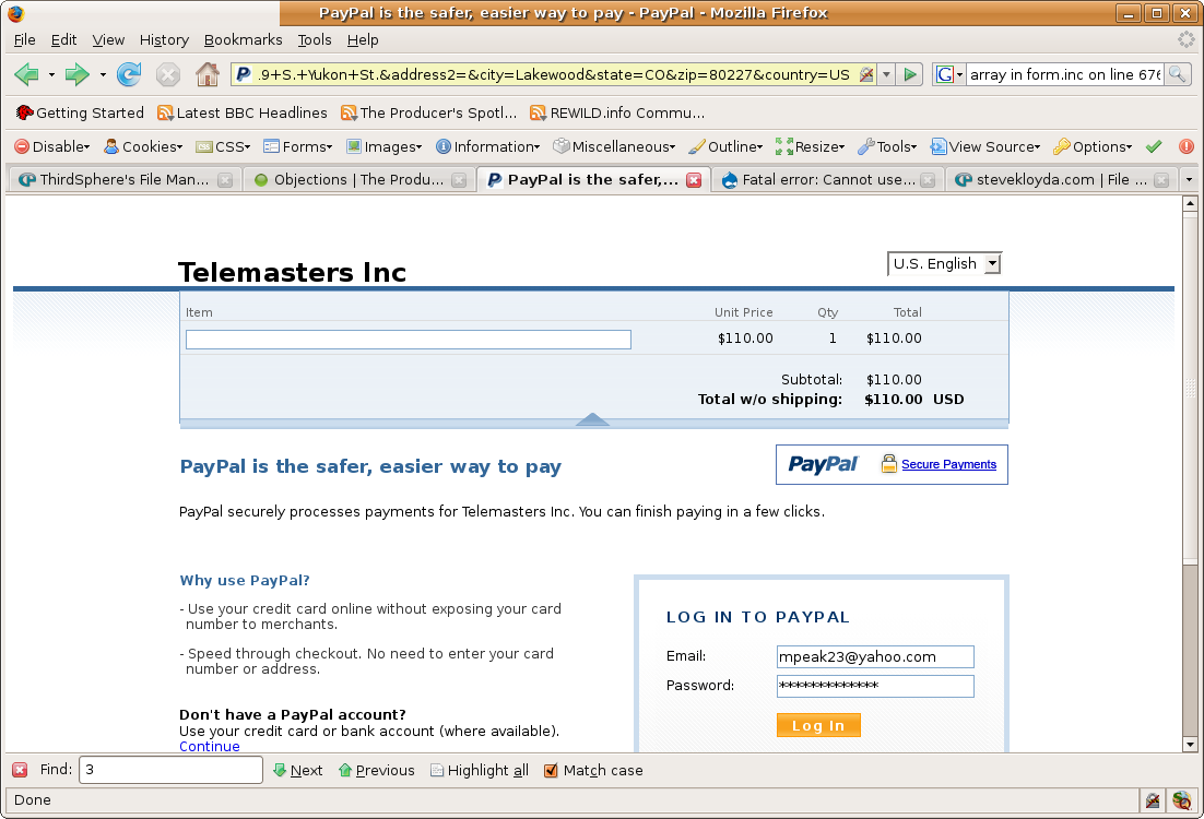 communicate sku or product node title to paypal during payment