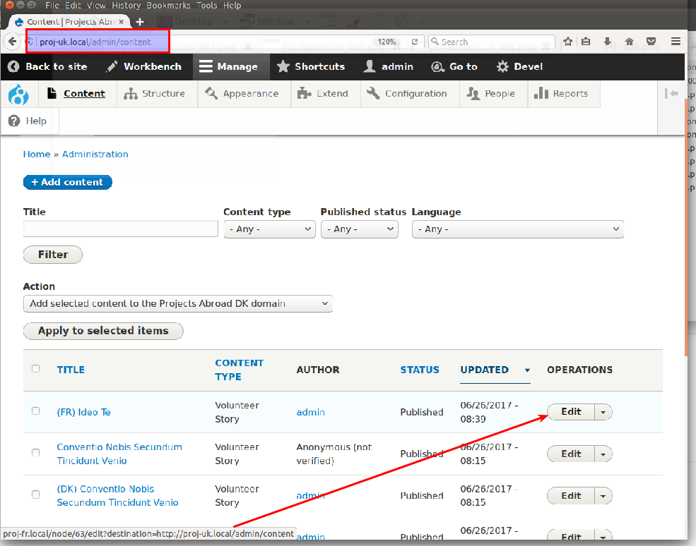 translation redirect to the corresponding domain