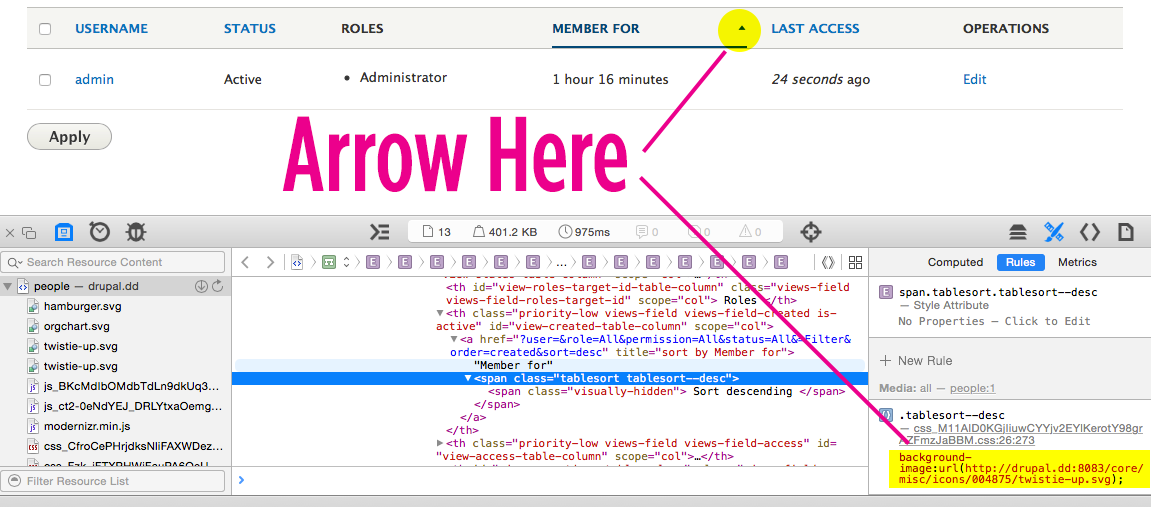 Download Replace Arrow Asc And Arrow Desc Images With Libricons And Implement Using Css 2405057 Drupal Org