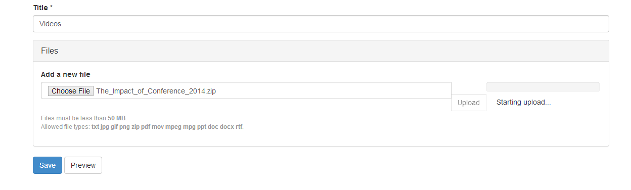Bootstrap Upload Progress
