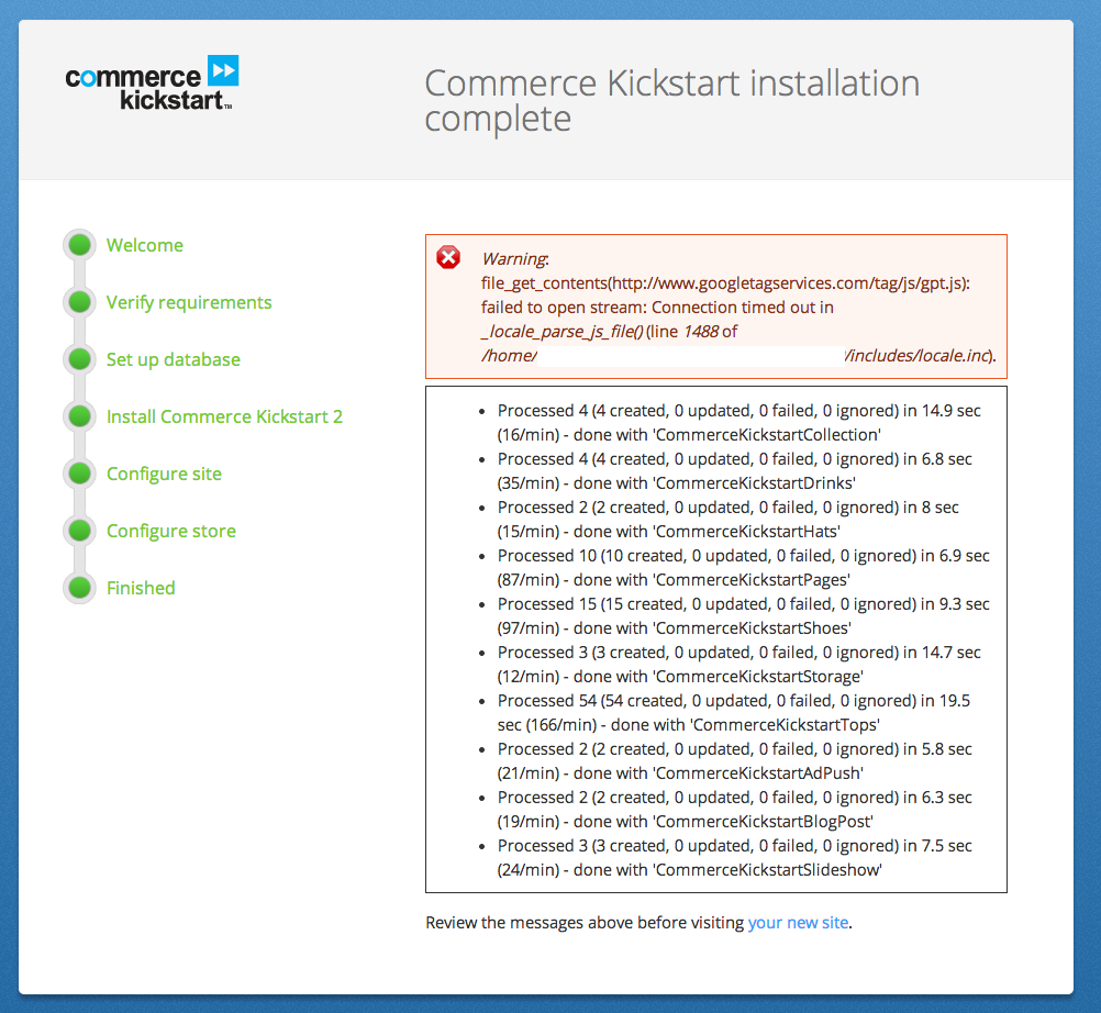 Commerce Kickstart 7.x2.17 Demo Install Missing Products [2342295
