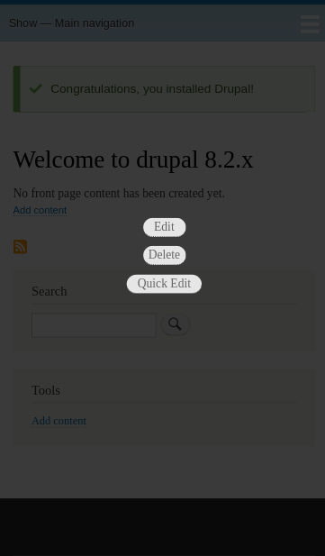 contexual menu ovelay on mobile devices