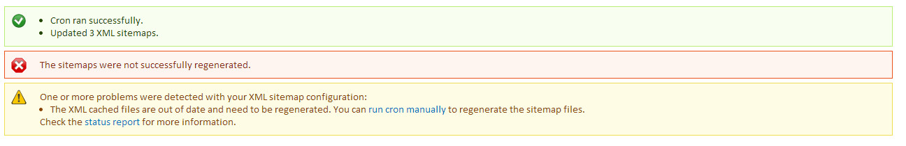 error on sitemap generation an ajax http request terminated