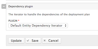 Dependency plugin dropdown