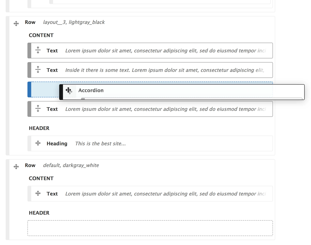 Drag and drop mode: UI improvements [#2901582] | Drupal.org