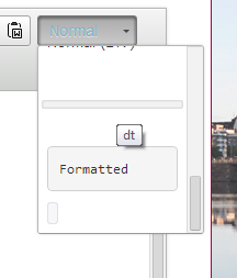 Extra Block elements does not appear in Format Paragraph drop down ...