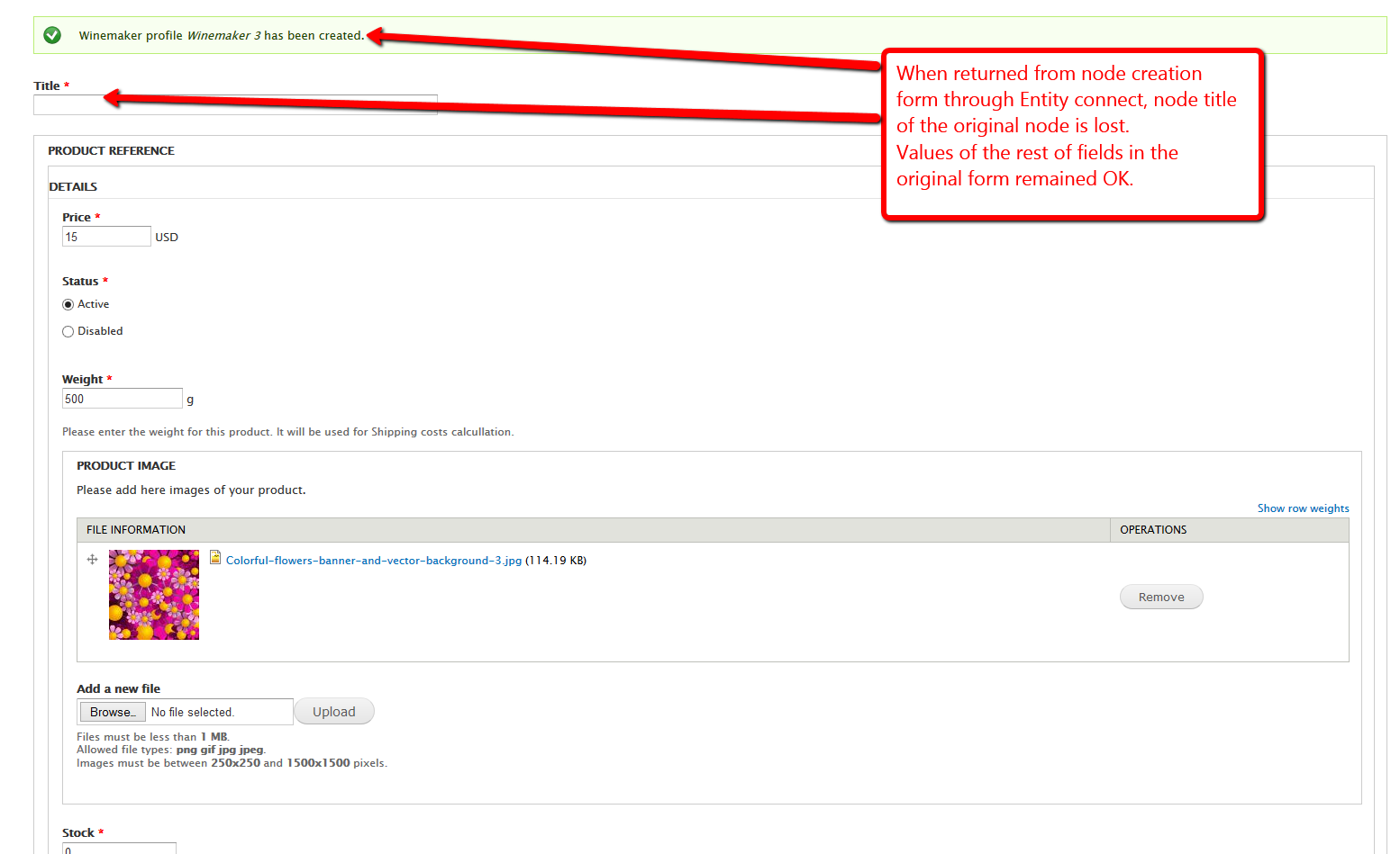 "Image field is required" error even field contains value [2381385