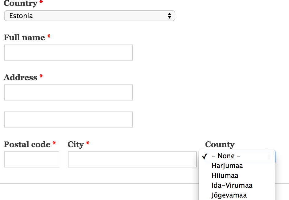 Address formats for Estonia, Latvia, Lithuania [1171454]