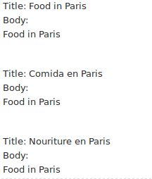 Field language views output