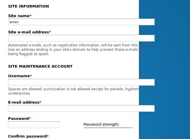 screen shot of fields hanging over the edge on configure page