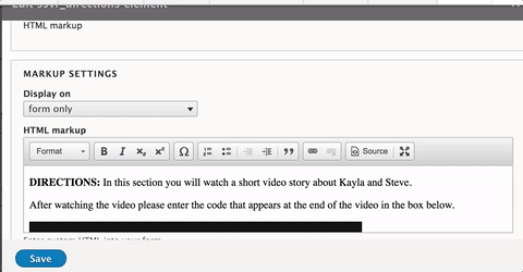 gif showing that in WYSYWYG you can see IFRAME but on form you cannot