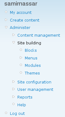  Administer - Site building - Menu