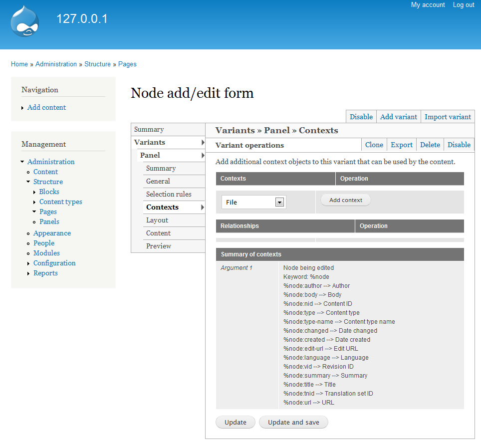 context issues with provided node add edit form page 1235218 edit form