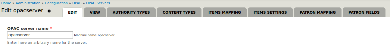 custom opacserver config