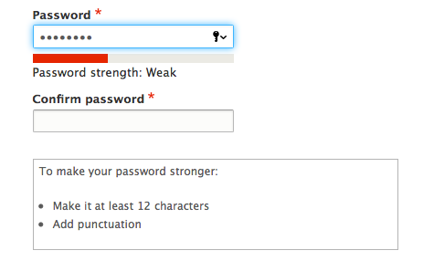 Password field problem