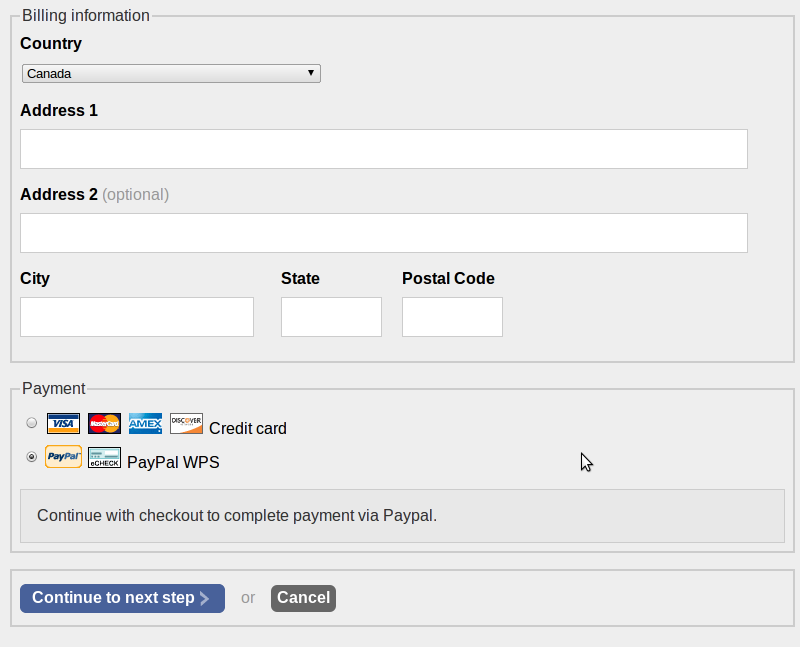add description to checkout form when paypal wps is chosen paypal payment form