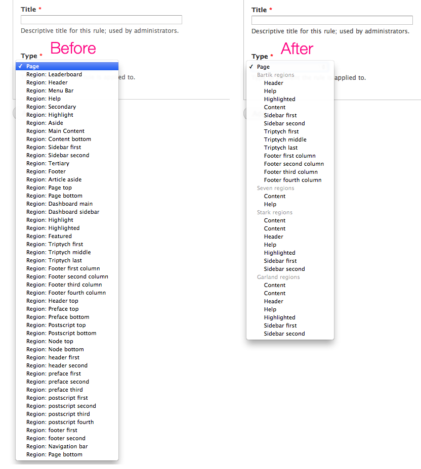 Rule creation form is broken and confusing [#942950] | Drupal.org