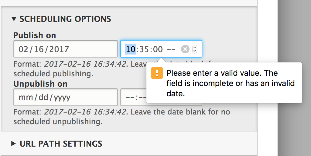 scheduler format
