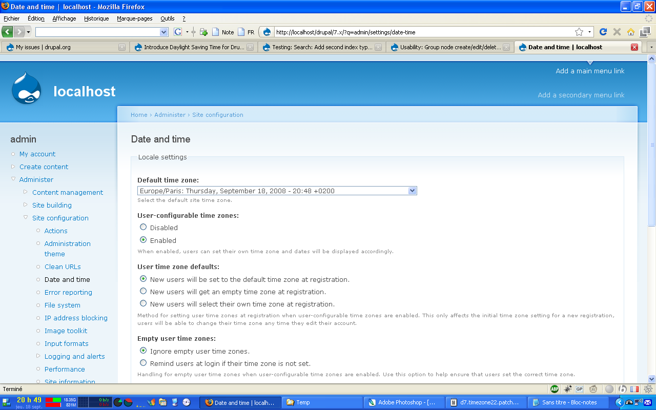 Introduce Daylight Saving Time For Drupal Drupal Org