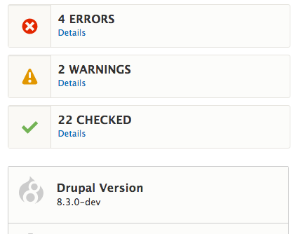 Redesign the status report page [#665790] | Drupal.org