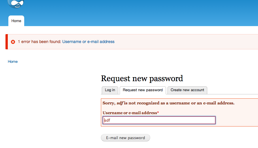error with two patches for user password reset.