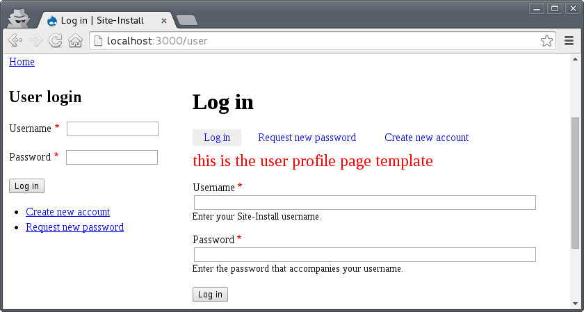 two templates necessary in order to customize the login page