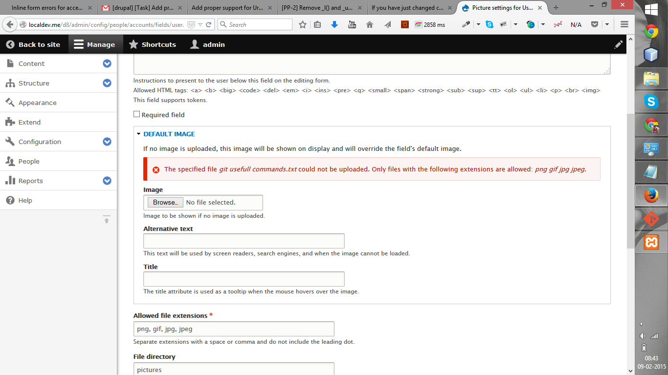 Form inline errors