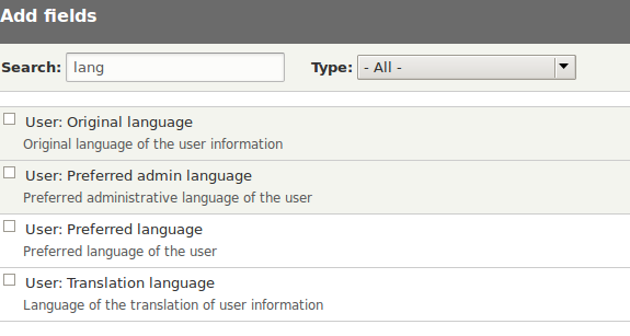 User language fields with this patch
