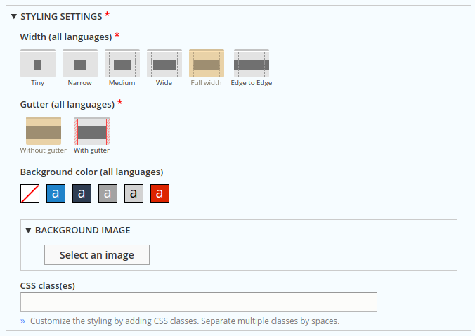 varbase bootstrap paragraphs styling settings dev varbase4c