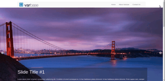 Varbase hero slider media