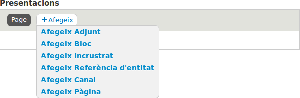 Add display on a view in Catalan
