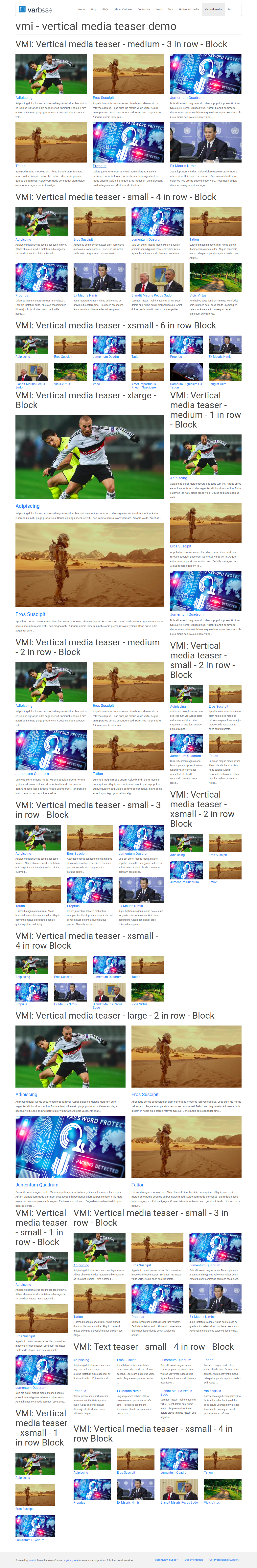 vertical media teaser demo Varbase-Demo Style Guide