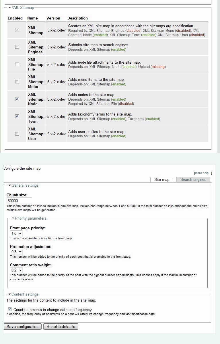 sitemap xml is not found 354512 drupal org