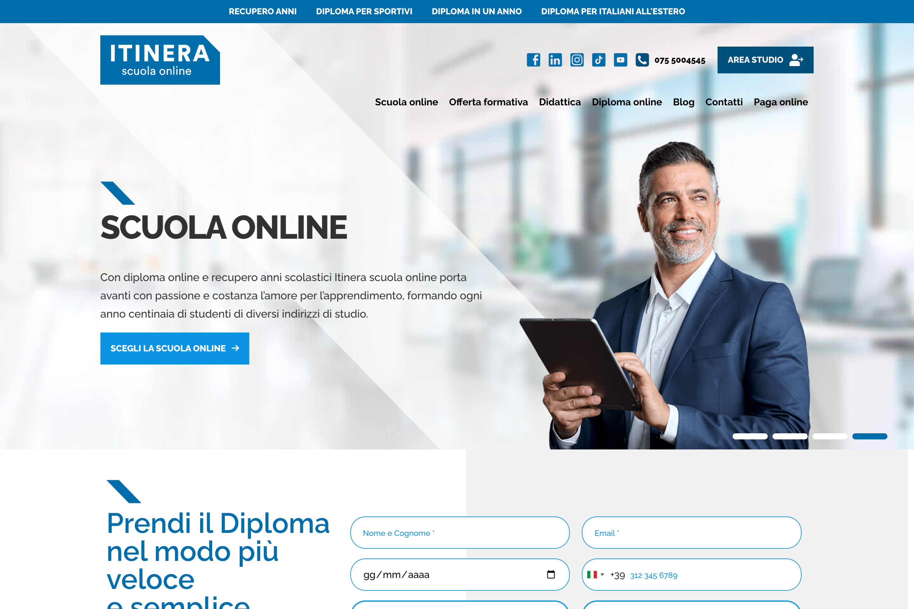 itinerascuolaonline homepage