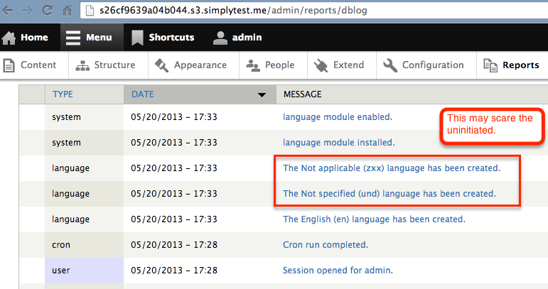 message logs