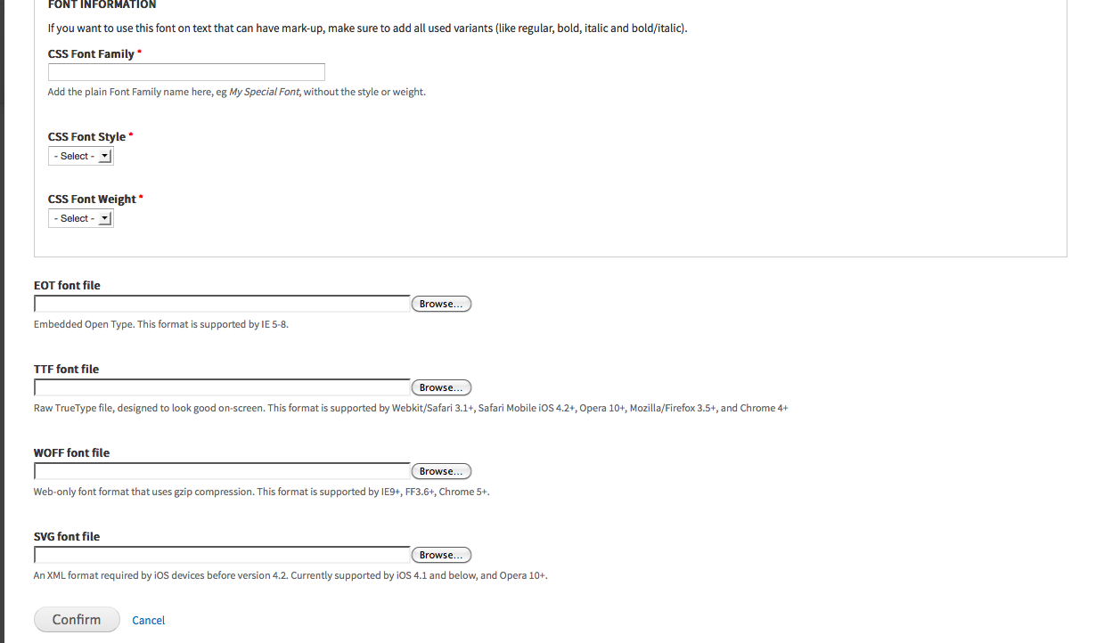 Importing Local Fonts Drupal Org