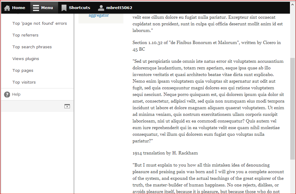 Some page scroll.