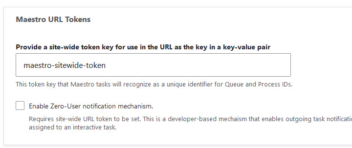 Maestro Site-wide token configuration