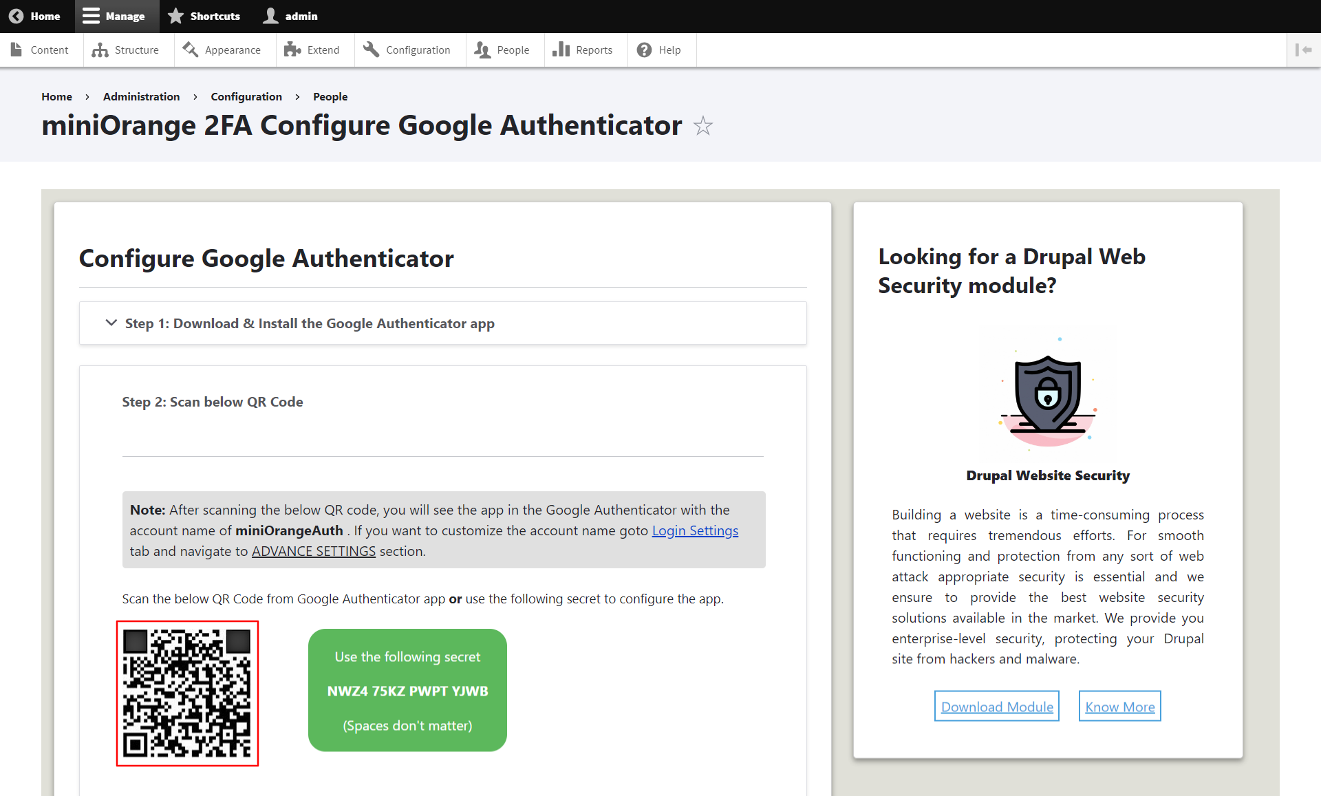 Google Authenticator for Drupal | Drupal 2FA | Guide to setup Google ...