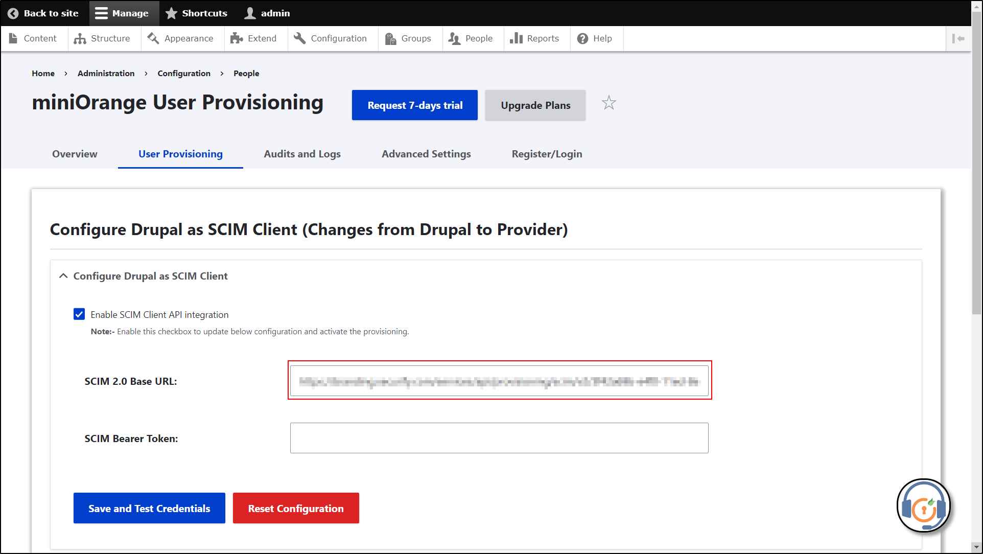 miniOrange-SCIM-Server-Paste-SCIM-Base-URL