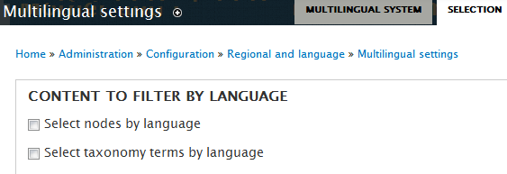 Disable content filtering by language